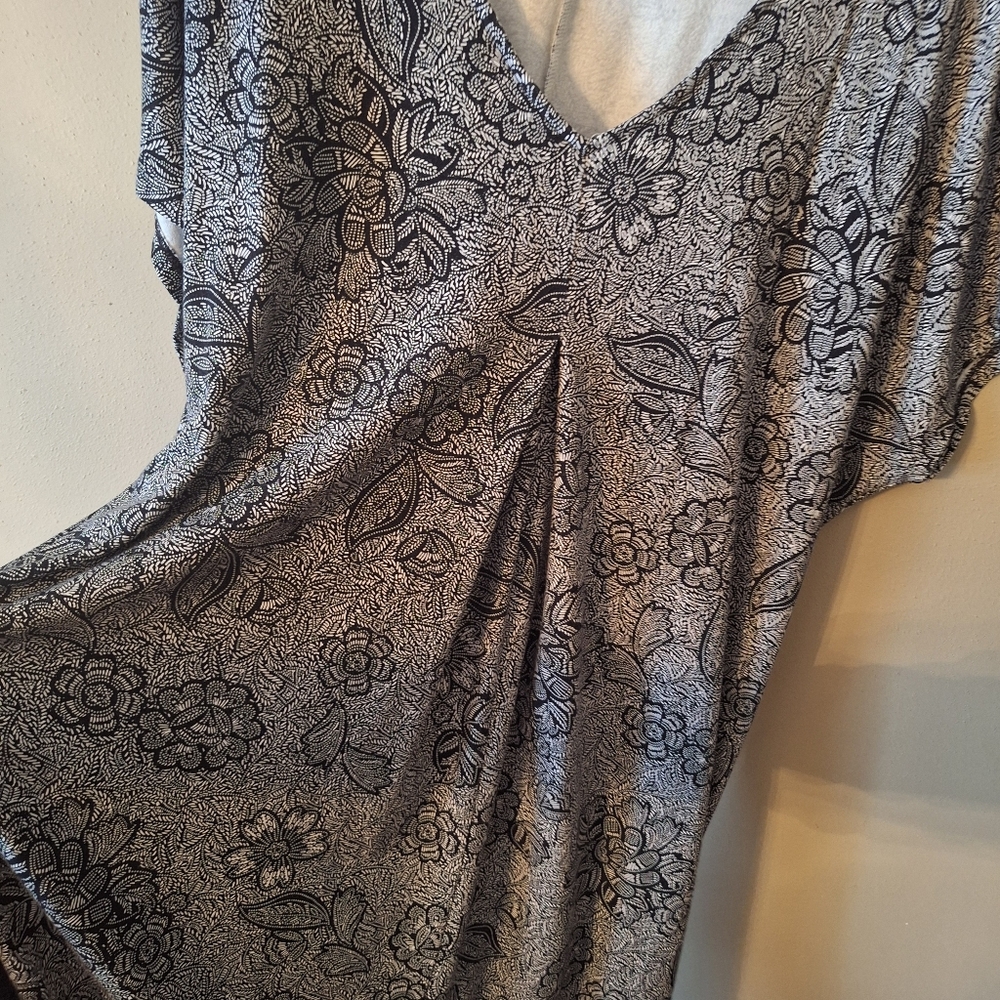 J Jill Wearever Collection Floral Dress Slinky Boho Lightweight Sz Large - Picture 3 of 15